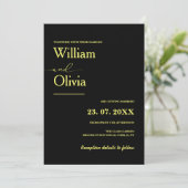 バターイエローワイルドフラワー結婚ズ 招待状 (スタンド正面)