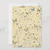バターイエローワイルドフラワー結婚ズ 招待状 (裏面)