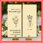 バターイエロー予約結婚席ラベル 招待状