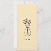 バターイエロー予約結婚席ラベル 招待状 (裏面)