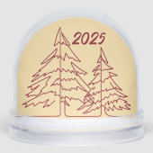 バターイエロー深いレッドグラフィックツリー写真年 (正面)