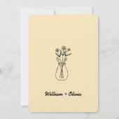 バターイエロー結婚イベントの囲い 招待状 (裏面)