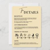 バターイエロー結婚イベントの囲い 招待状 (正面)