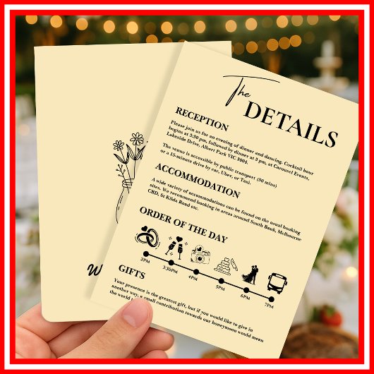 バターイエロー結婚イベントの囲い 招待状