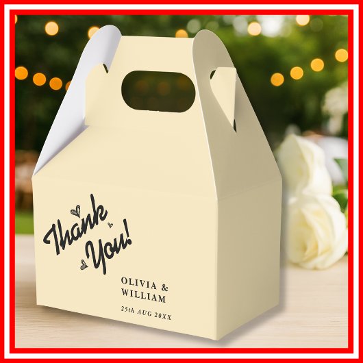 バターイエロー結婚ズありがとう フェイバーボックス