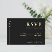 バターイエロー ウェディング QRコード RSVP (スタンド正面)