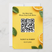 バターイエロー シトラス ウェディング セーブ・ザ・デート (裏面)