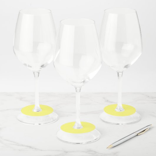 バターイエロー ワイングラスタグ (セット)