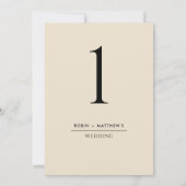 バターエレガントベージュとシンプルテーブル番号 (裏面)