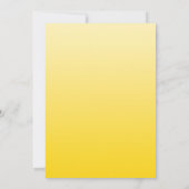 バターカグラデーションップイエローでのブライダルシャワー招待 招待状 (裏面)