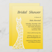 バターカグラデーションップイエローでのブライダルシャワー招待 招待状 (正面/裏面)