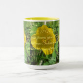 バターカップとバイブル引用文マグ マグカップ (中央)