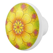 バターカップとバラセラミックキャビネットノブ セラミックノブ (右)