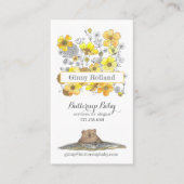 バターカップと愛らしいグラウンドホッグイエローフローラ 名刺 (正面)