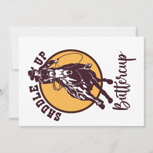 バターカップをサドルアップ 招待状 (正面)