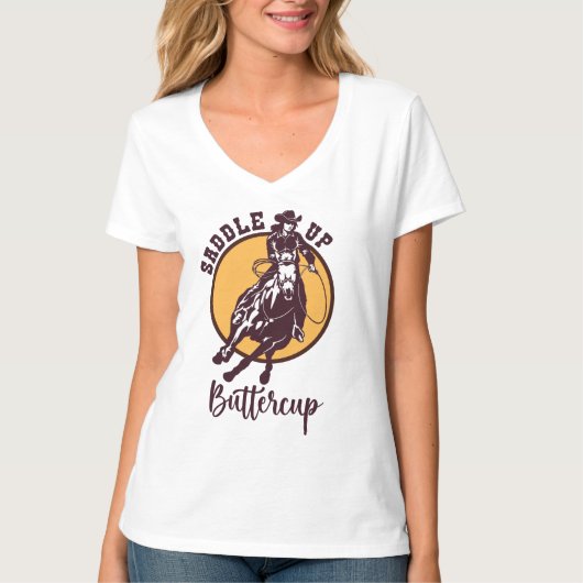 バターカップをサドルアップ Tシャツ (正面)