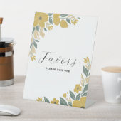 バターカップイエローウェディングレセプション特典 台座サイン (インサイチュ)