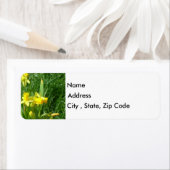 バターカップイエローダフォディル差出人住所ラベル ラベル (インサイチュ)