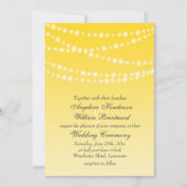 バターカップイエロートゥインクルライト結婚式招待状 招待状 (正面)