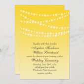 バターカップイエロートゥインクルライト結婚式招待状 招待状 (正面/裏面)