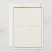 バターカップイエローネイビーブルーボーホフローラRSVP 招待状 (裏面)