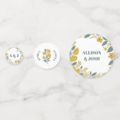 バターカップイエローモダンフローラ結婚ズ コンフェッティ (正面)