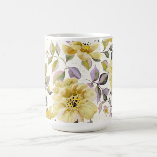 バターカップイエローワイルドバラマグ コーヒーマグカップ (中央)