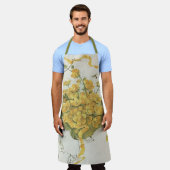 バターカップエプロンガーデンフラワーズ女性用エプロン   エプロン (着用した状態)