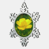 バターカップオーナメントフラワーズクリスマスデコレーション スノーフレークピューターオーナメント (右)