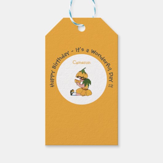 バターカップチャイルドフラワーお洒落パーティーコレクション ギフトタグ (正面)