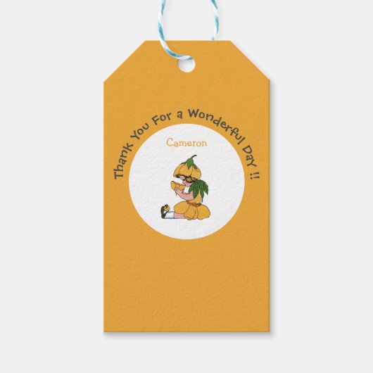 バターカップチャイルドフラワーお洒落パーティーコレクション ギフトタグ (正面)