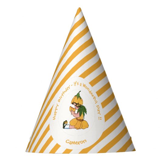 バターカップチャイルドフラワーお洒落パーティーコレクション パーティーハット (正面)