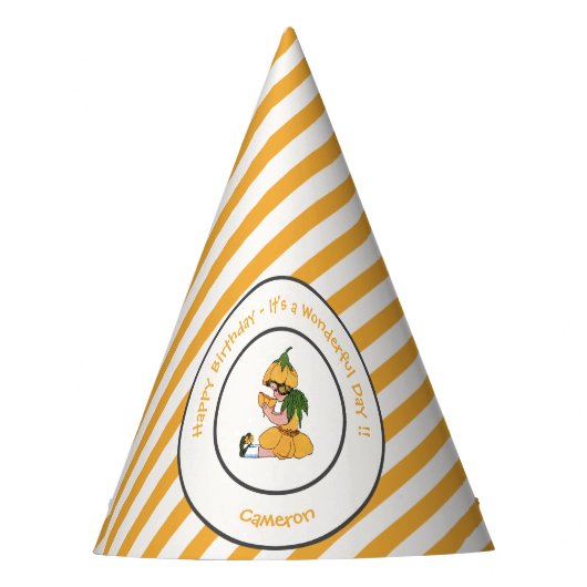 バターカップチャイルドフラワーお洒落パーティーコレクション パーティーハット (正面)