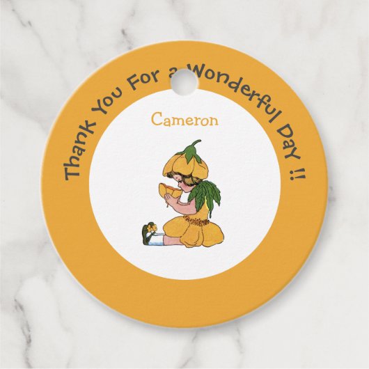 バターカップチャイルドフラワーお洒落パーティーコレクション フェイバータグ (正面)