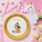 バターカップチャイルドフラワーお洒落パーティーコレクション ペーパープレート (パーティー)