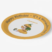 バターカップチャイルドフラワーお洒落パーティーコレクション ペーパープレート (アングル)