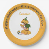 バターカップチャイルドフラワーお洒落パーティーコレクション ペーパープレート (正面)