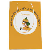 バターカップチャイルドフラワーお洒落パーティーコレクション ミディアムペーパーバッグ (正面)