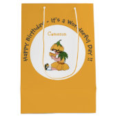 バターカップチャイルドフラワーお洒落パーティーコレクション ミディアムペーパーバッグ (裏面)