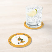 バターカップチャイルドフラワーお洒落パーティーコレクション ラウンドペーパーコースター (インサイチュ)