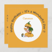 バターカップチャイルドフラワーお洒落パーティーコレクション 招待状 (正面/裏面)