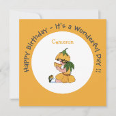 バターカップチャイルドフラワーお洒落パーティーコレクション 招待状 (正面)