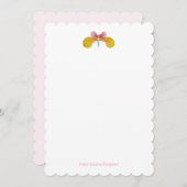 バターカップバタフライ形文房具 ノートカード (正面/裏面)