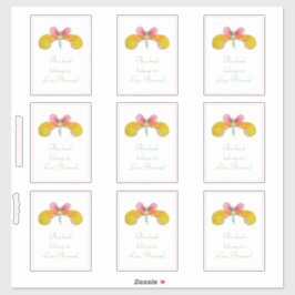 バターカップバタフライ蔵書票 シール