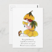 バターカップフラワーチャイルおもしろいドキュート小さな女の子 ポストカード (正面/裏面)