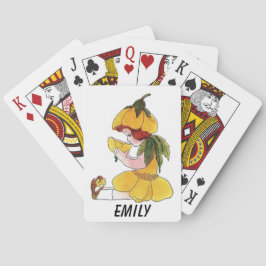 バターカップフラワーチャイルドおもしろいキュート小さな女の子 トランプ