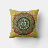 バターカップボホマンダラピースサインクッション クッション (裏面)