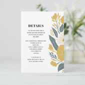 バターカップモダンイエローフローラ結婚ズ詳細 エンクロージャーカード (スタンド正面)