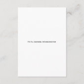 バターカップモダンイエローフローラ結婚ズ詳細 エンクロージャーカード (裏面)