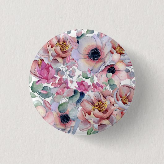 バターカップ花 缶バッジ (正面)